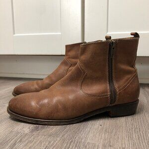 Saks Fifth Avenue Women's Size 8.5 Paris Booties Tan Leather Short Ankle Boots